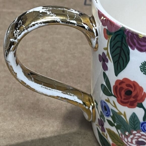Rifle Paper Co x Anthropologie Monogram Floral Mug Letter A - Picture 6 of 12